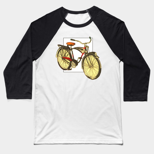 40's old bicycle Baseball T-Shirt by Marccelus